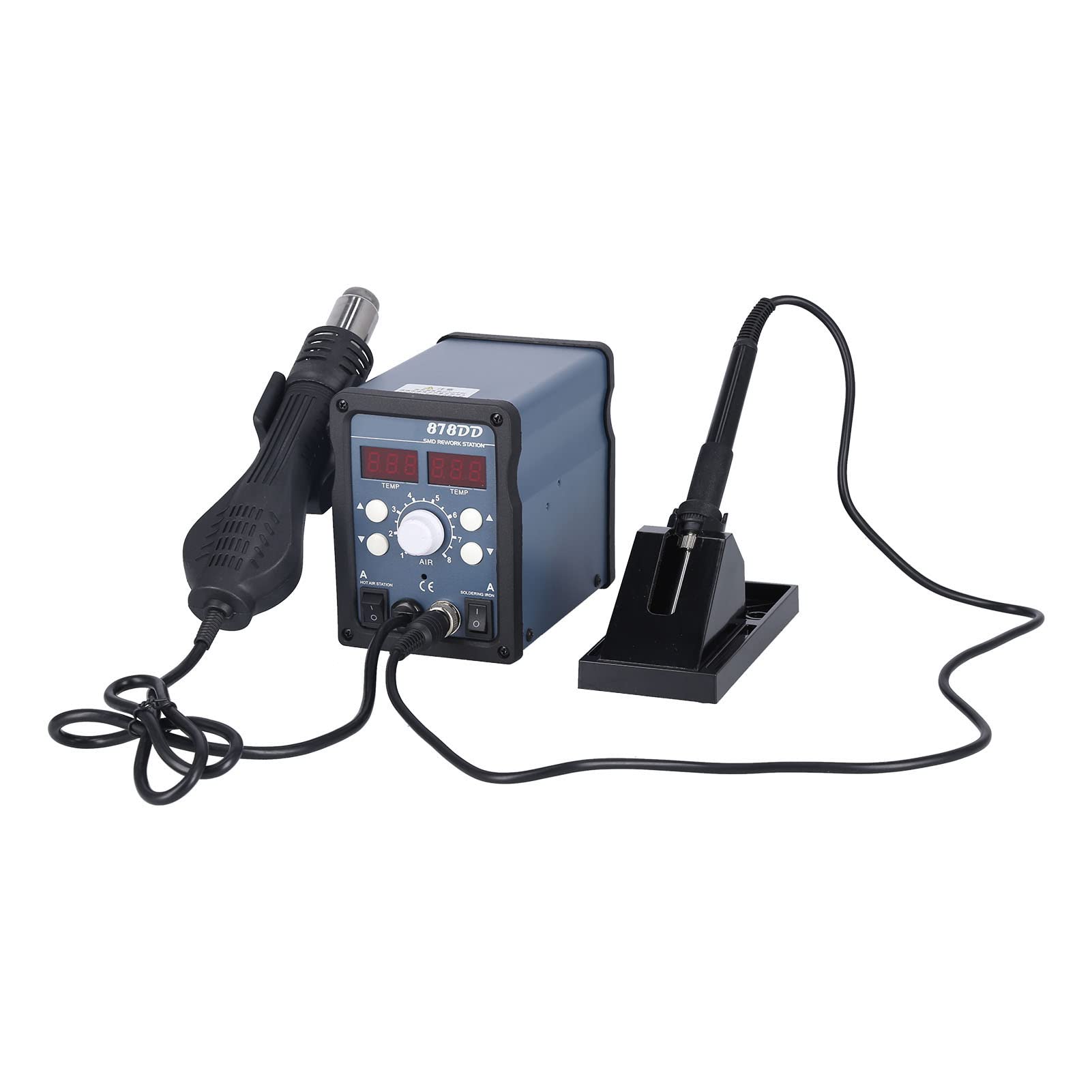 FTVOGUE 878DD Station de Soudage et de Dessoudage à Air Chaud 2-en-1, ESD