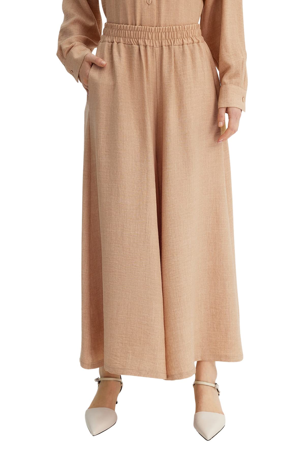 Trendyol Set Due Pezzi-Marrone-Regular Fit Camicia Donna