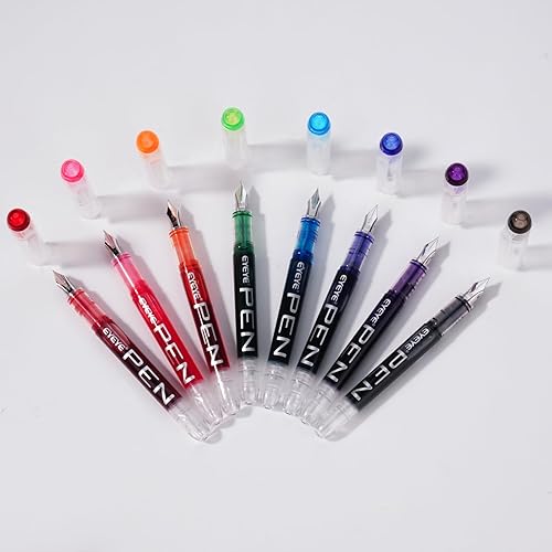 Miniatura 6 de Pluma estilográfica desechable para escribir 8 colores surtidos bolígrafo de tinta de punto ancho suministros de oficina para letras dibujo a mano