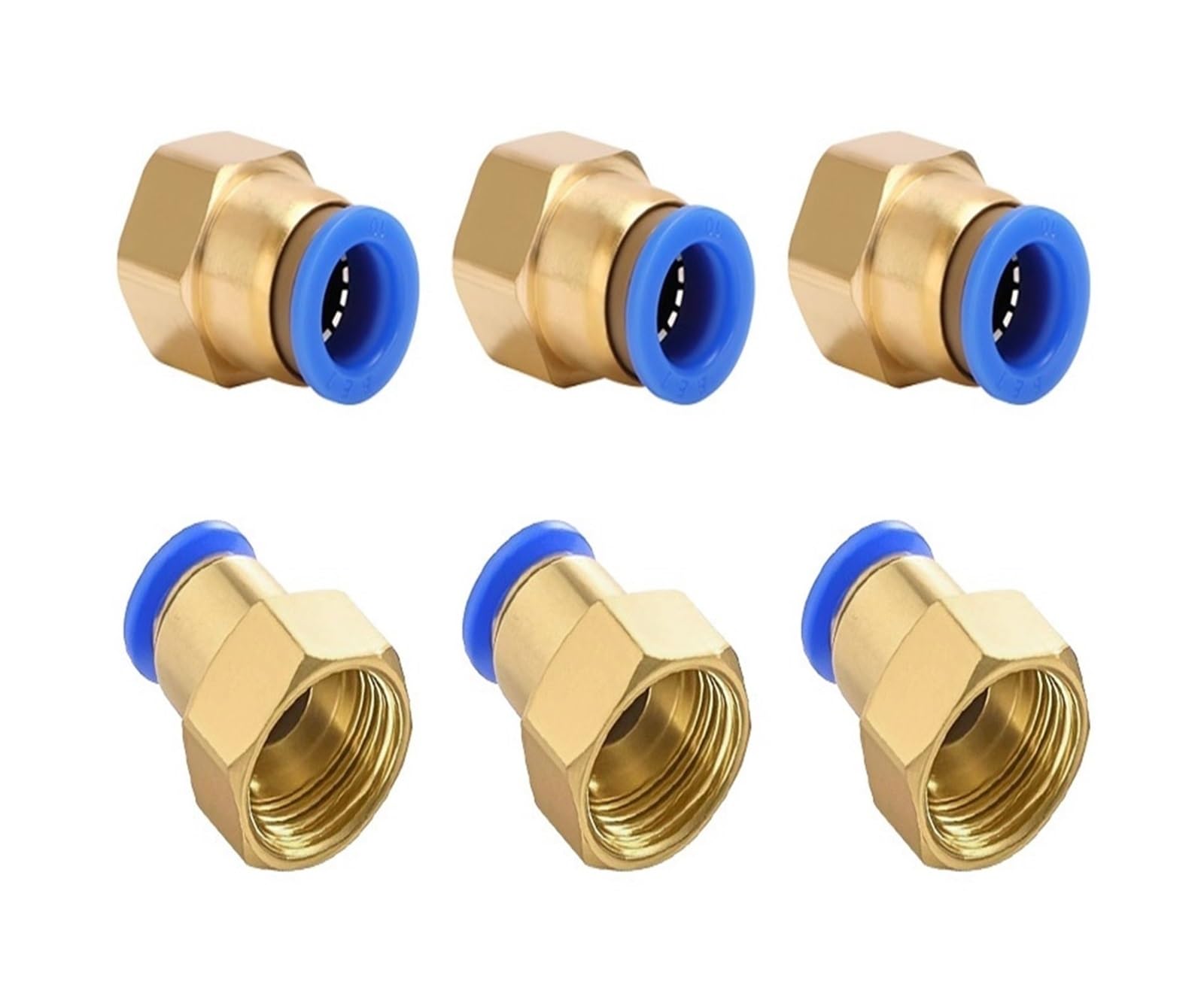 Wenwendianzi Women's Pcf10-01 Pneumatic Component Straight Push Air Tube Straight Connection 4 6 8 10 12Mm(Pcf10-01)