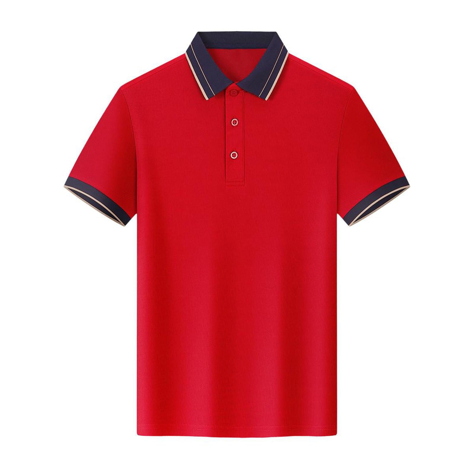 Męskie koszulki polo z klapą slim fit z krótkim rękawem dopasowane topy