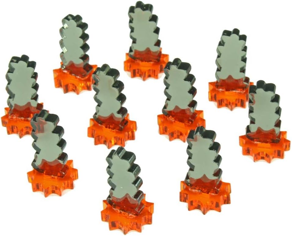 LITKO Smoke Column | Smoldering Wreckage | Damage | Blast | Translucent Grey (Mini - Fluorescent Amber Base)