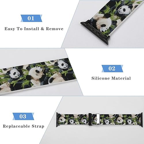 Vista 288 de Correa de reloj de silicona suave compatible con Iwatch Correa deportiva para hombres/unisex/jóvenes compatible con Iwatch Series