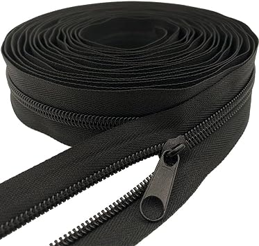QIEAUY Zipper Repair Kit #5 5 Meter 24 Colors Nylon Coil Zippers by The Yard with 10pcs Sliders for DIY Sewing Tailor Crafts Bags Zipper(134 Pink)