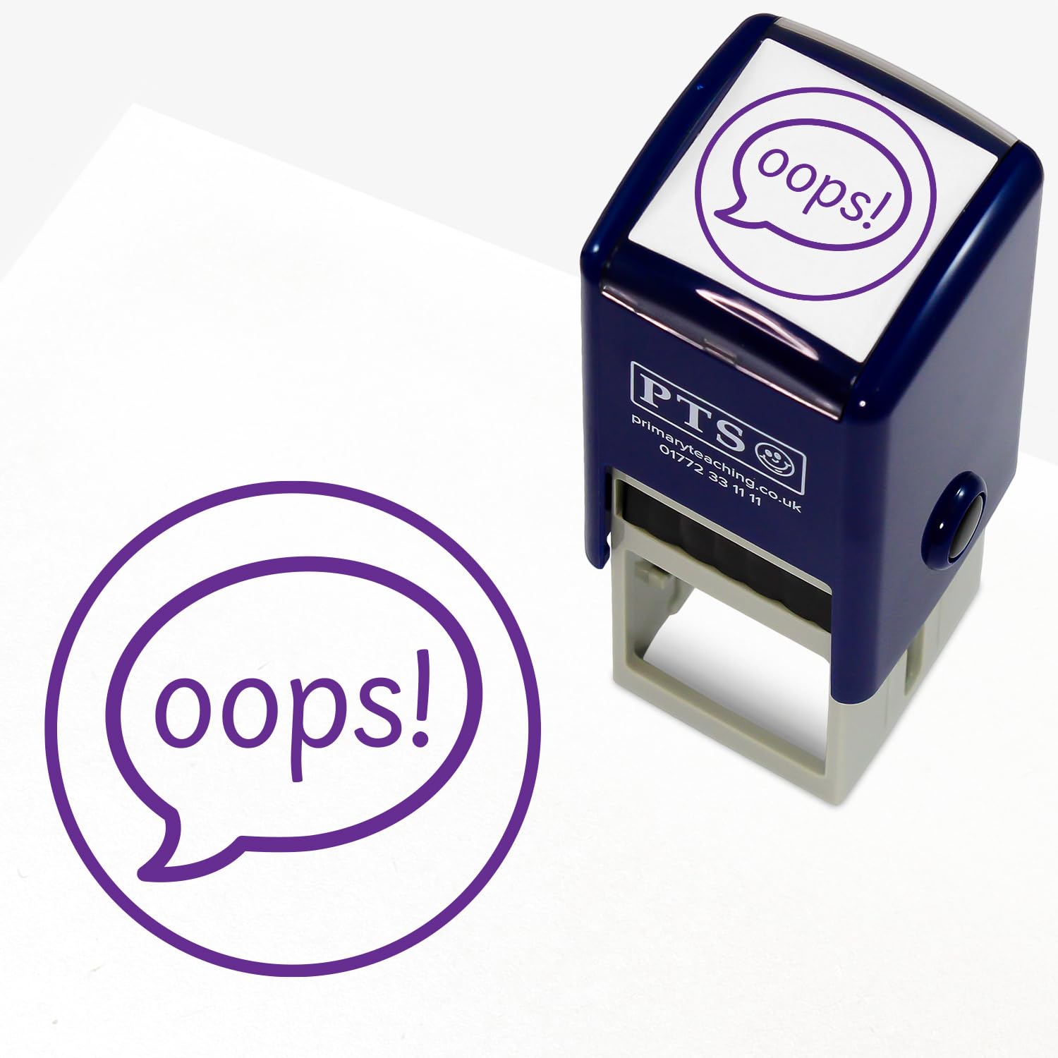 Primary Teaching Services Ltd Purple 1 Oops! Teachers Motivational Feedback Marking Stamper School Pupils Work 25Mm Primary Teaching Services (Purple)
