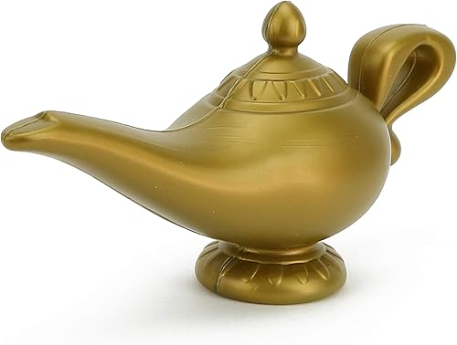 Miniatura 4 de Skeleteen Arabian Genie - Lámpara de aceite de Aladdin, accesorio de disfraz de lámpara mágica dorada de Aladdin, 1 pieza