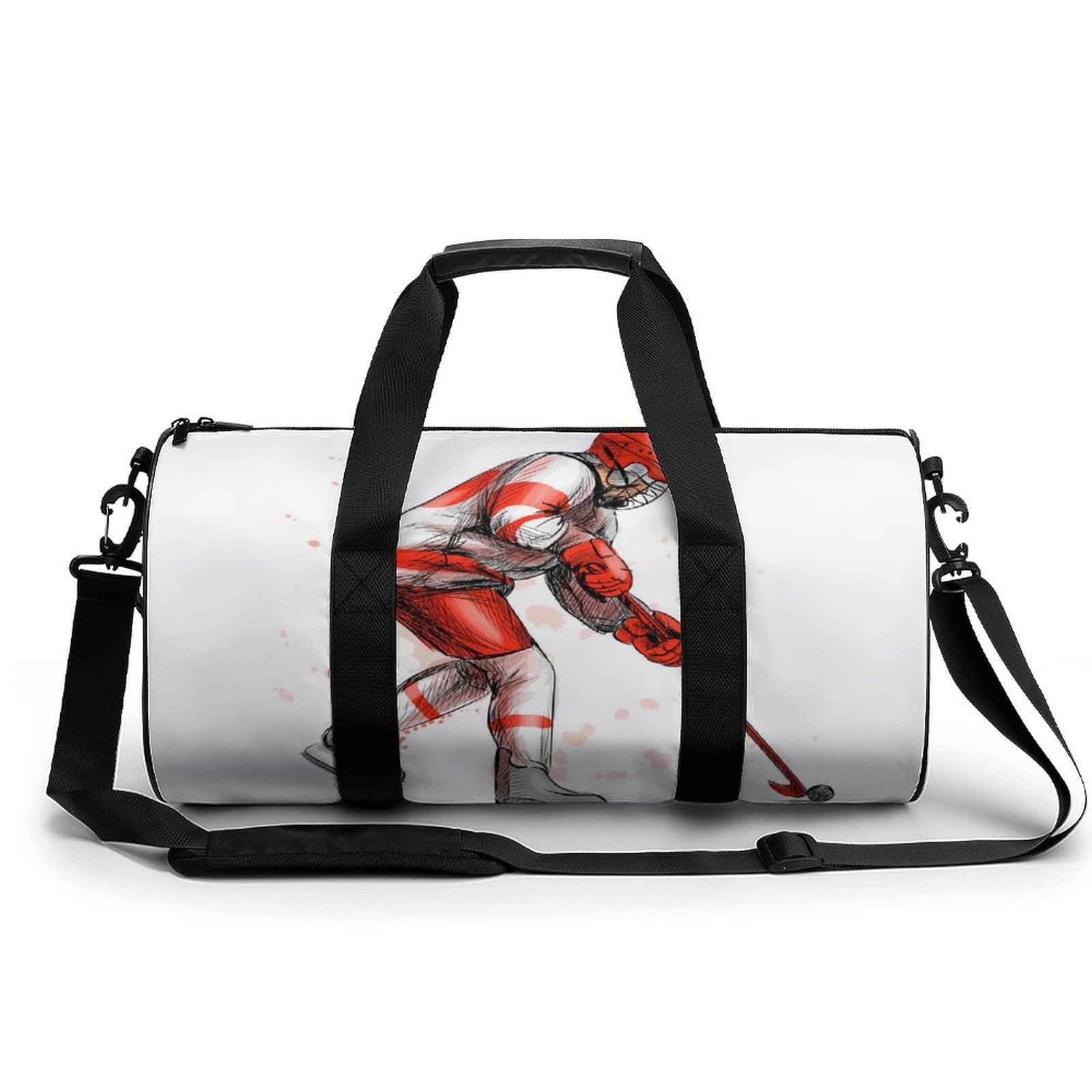 Joueur De Hockey sur Glace Sac De Sport Gym Sac De Voyage Sac Week-End Duffel Bag pour Camping Randonnée Voyage 45x23x23cm