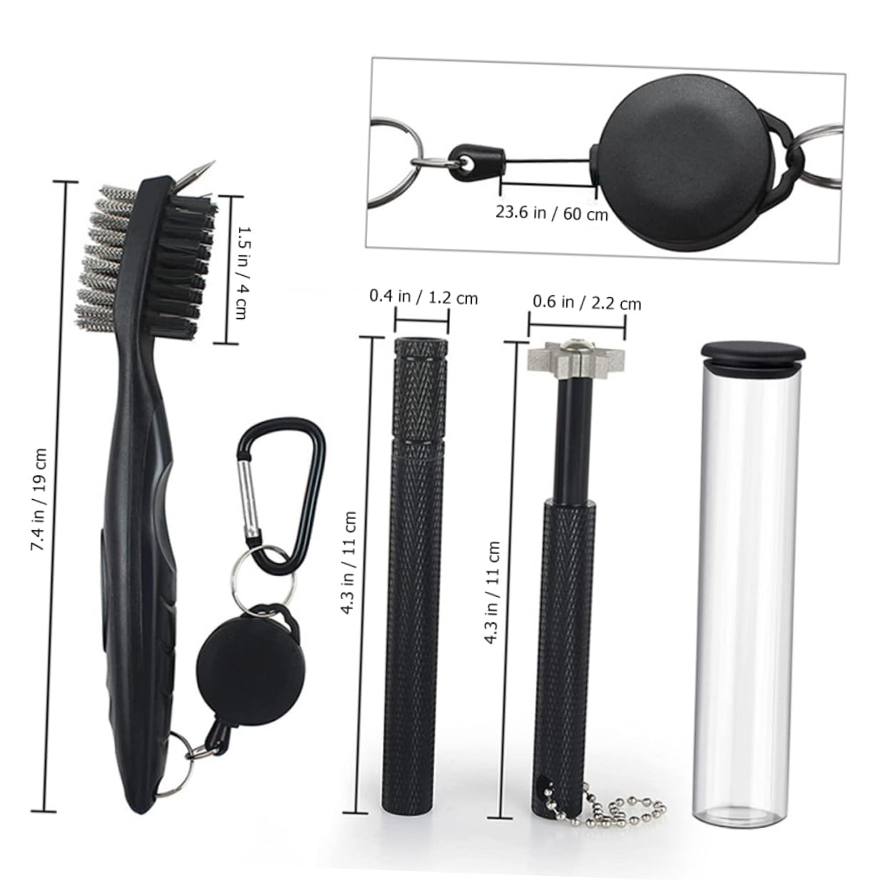 Toddmomy Golfclub Set Groove-Brush-Golf Golfausrüstung Golfschläger-Reinigungswerkzeug Schlägerrillen-Schärfwerkzeug Reinigungsmittel für den Golfsport Stahl
