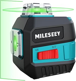 Self Leveling Laser Level, MiLESEEY Green Self leveling Cross Line Tool, Switchable Laser Line Mode and 3 Brightness Adjustment, Manual Self leveling and Pulse Mode (360° Horizontal Line+Vertical)