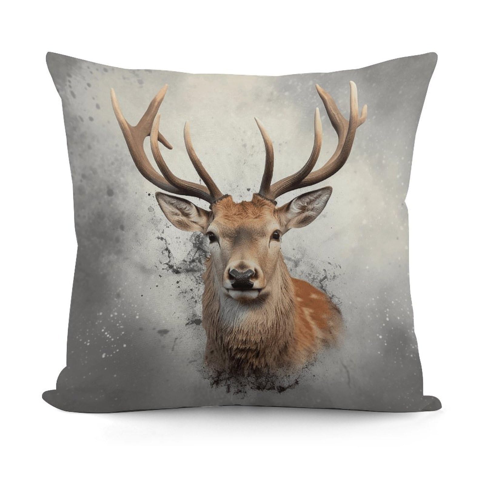 VstaDank Animal Deer Throw Pillow Covers 18x18 Inch Soft Couch Home Decor Cushion Cover Comfortable Plush Square Cushion Case Farmhouse Decorative Pillowcase for Living Couch