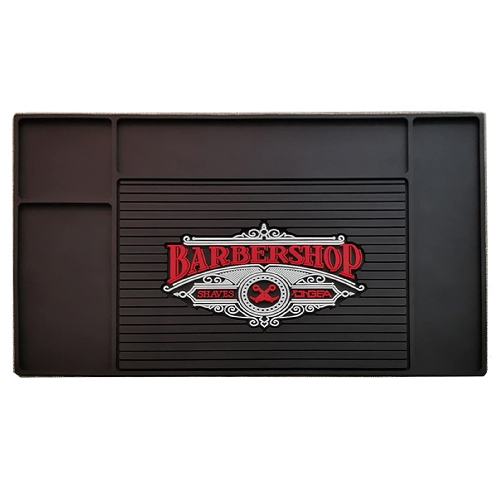 Comptoir de barbier ordonné avec le tapis de station rectangulaire en PVC