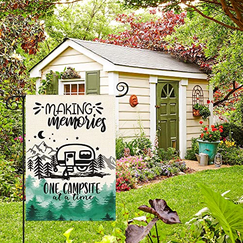 Avoin Colorlife Making Memories One Campsite At A Time Camping Garden Flag Double Sided, Rv Campfire Firepit Yard Outdoor Decoration 12 X 18 Inch #TOP2