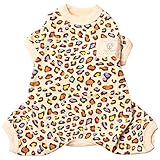 TONY HOBY Colorful Leopard Pet Clothes for Dog Cotton Pajamas Dog Onesie Cat Jumpsuit for Spring and...
