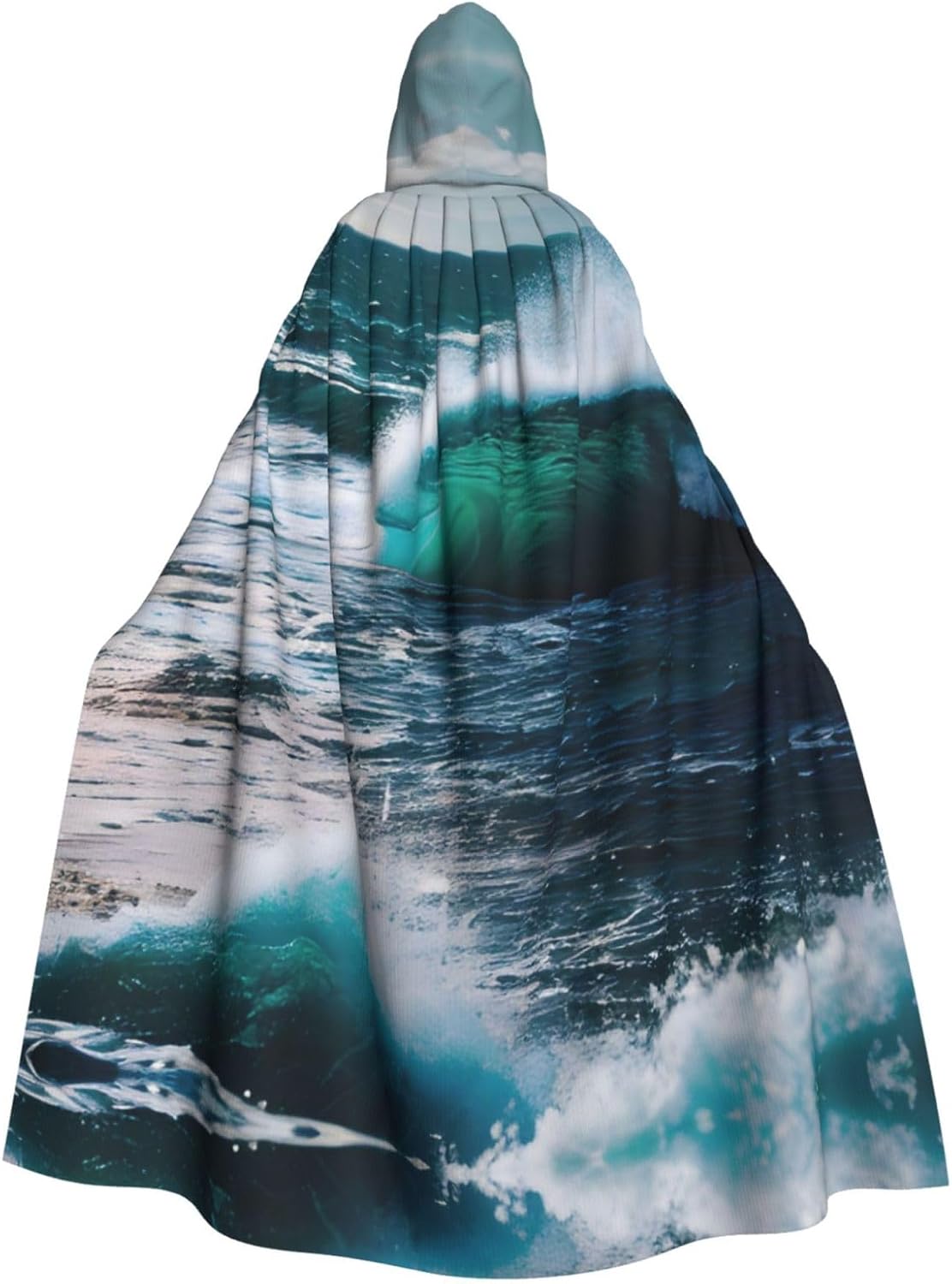 SSIMOO Scenic Sea Water Eye-Catching Cosplay Costume Cape for Women - Unisex Vampire Cloak for Halloween.