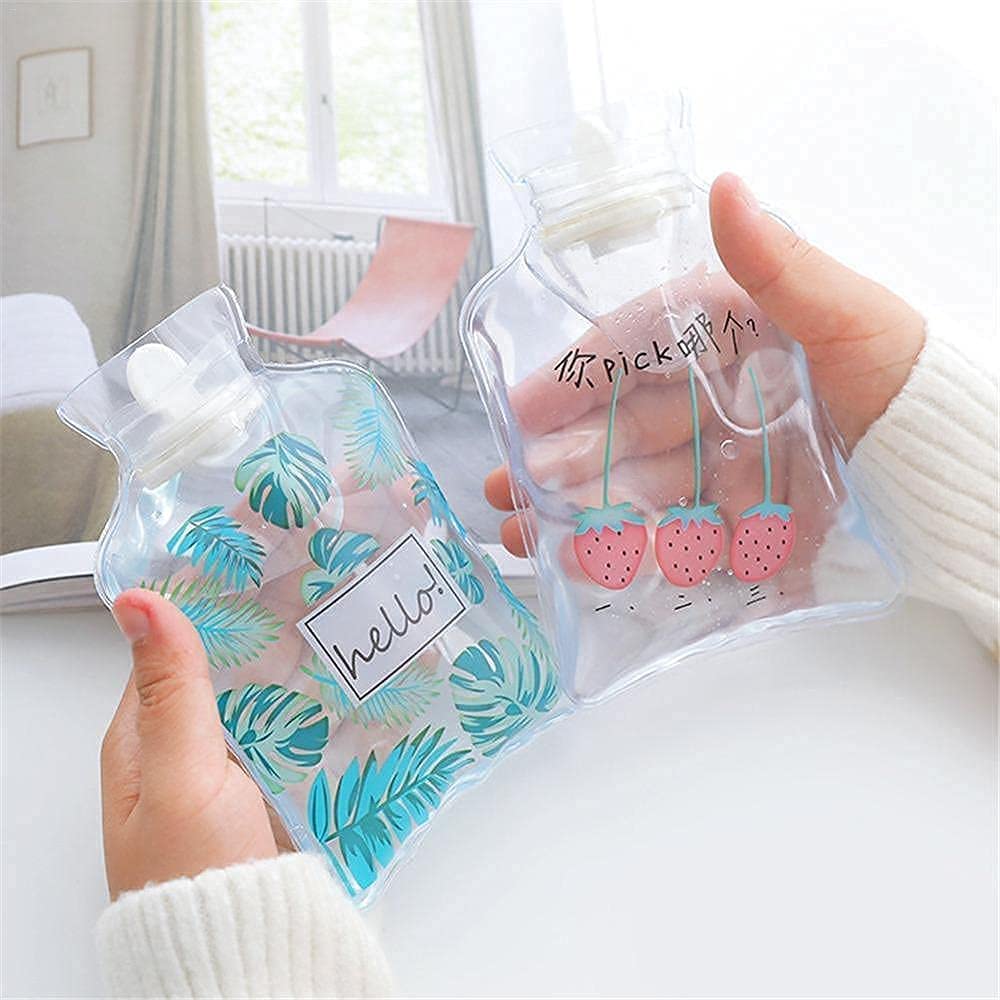 PRM Relief Hot Bag/Small Mini Size/Printing Transparent PVC Hot and Cold Winter Water Bag Bottle for Heat Therapy Hand Warmer/Students Pocket Hot Watering Bags (Combo Pack of 2, 150 ml)-image-13