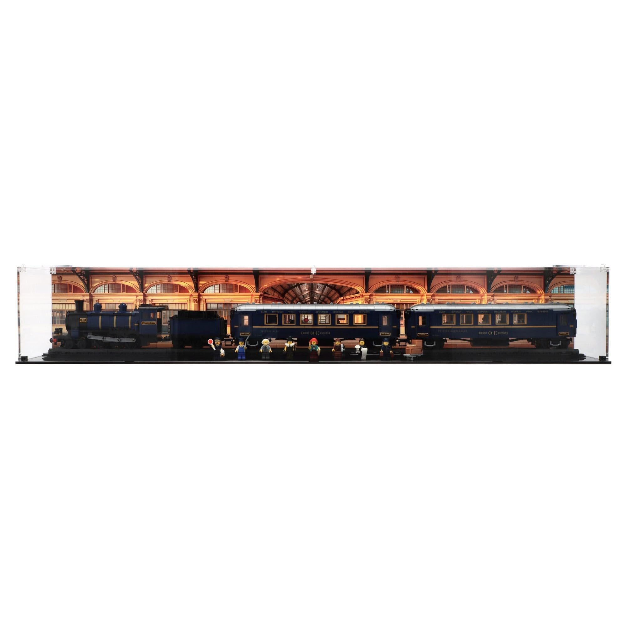 Display Case compatible with Lego 21344 The Orient Express Train - (Print 1 Back Panel)