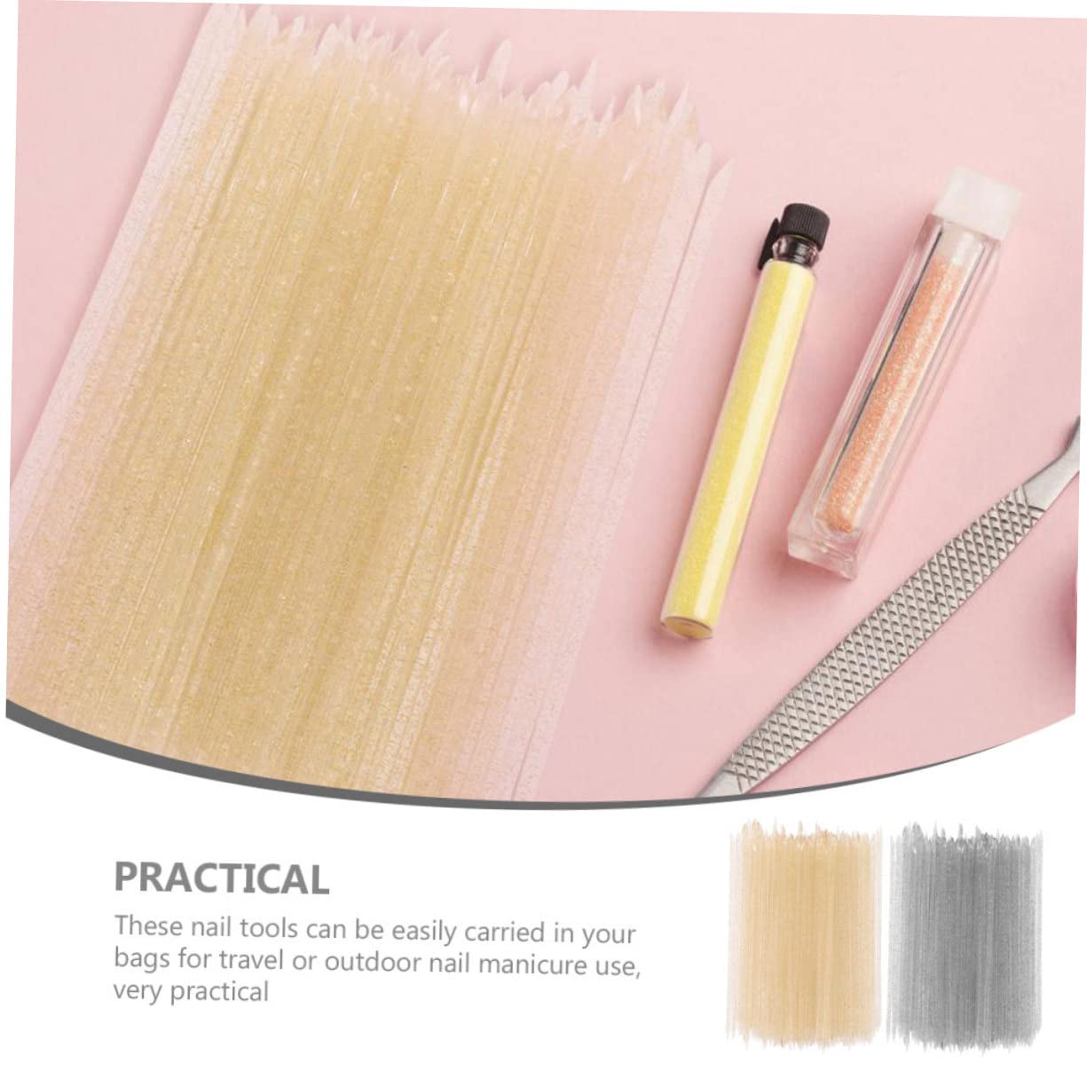 200pcs Nail Cleaning Sticks Multi Long Crystal Nail Dotting Tool for Cuticle Care Portable Manicure Accessories for Home and Travel