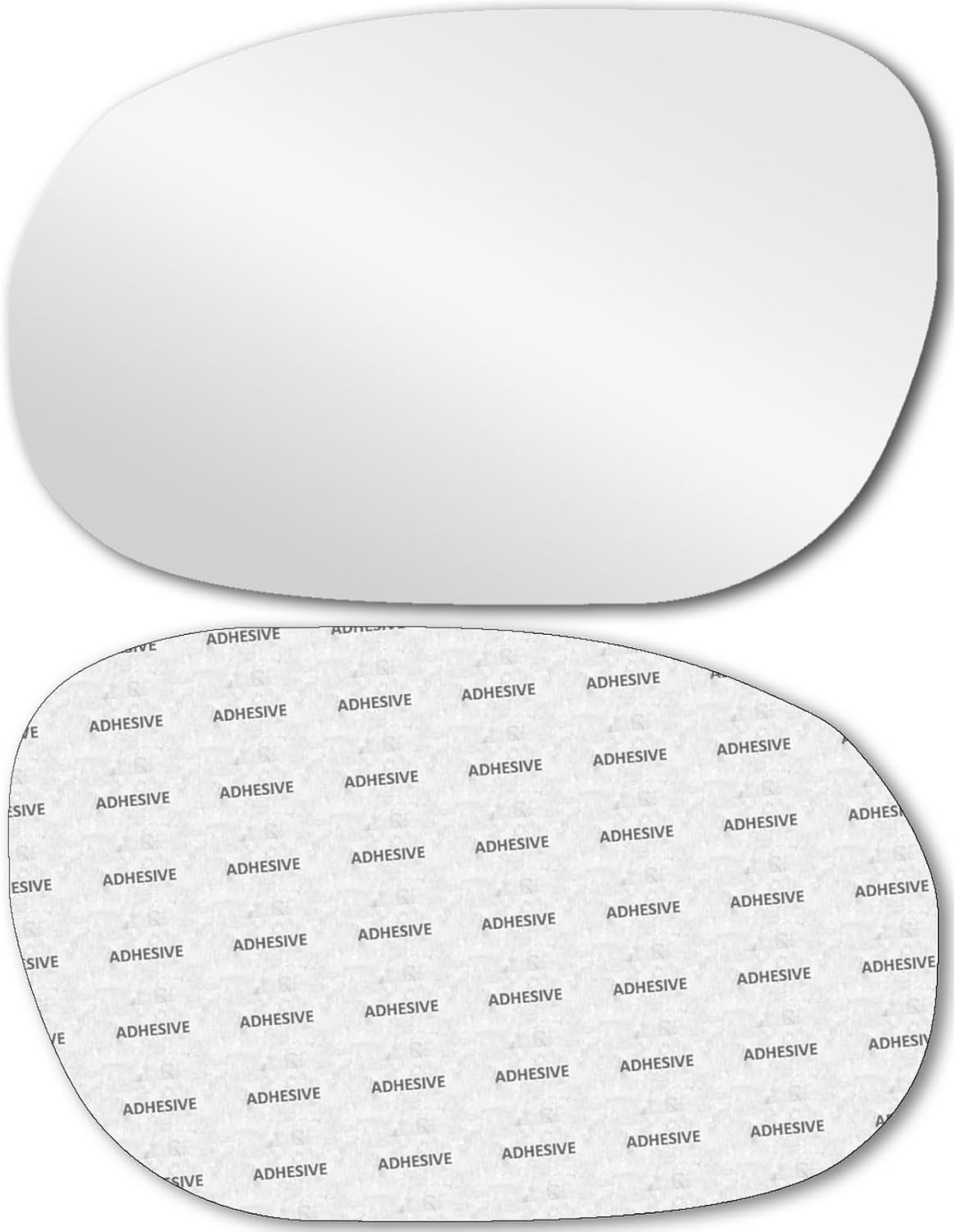 New Replacement Flat Mirror Glass with Full Size Adhesive for 2008-2023 Dodge Challenger Driver Side View Left LH