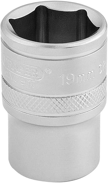 Draper 16609 1/2" Square Drive 6 Point Socket, 19mm Size , Blue
