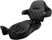 Vista 9 de C.C. RIDER Rider Respaldo Sissy Bar - Respaldo de Cuero Cómodo para el Conductor para Harley Davidson Touring y Tri Glide modelos 09-22