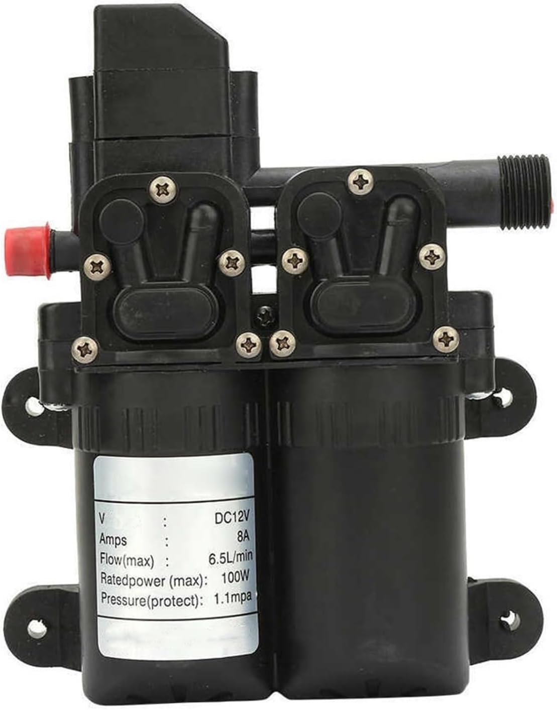 Water Pumps, Parts & Accessories Electric Pump, Electric Self-priming Diaphragm Water Pump 12V 100W Double Suction Cleaning Caravan, Boat, Car(Black shell)