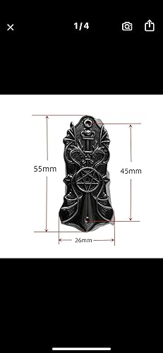 Miniatura 4 de Guyker Cubierta de varilla de armadura de guitarra de metal, cubierta de cabeza de guitarra 2 agujeros, piezas de accesorios de guitarra, plata