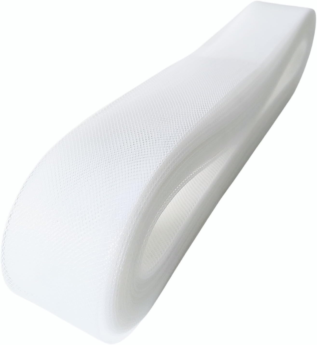 50 Yards Stiff Horsehair Braid 2 Inch for Sewing Wedding Dress Dance Gowns Accessories Shaping Trimming (White, 2 Inch)
