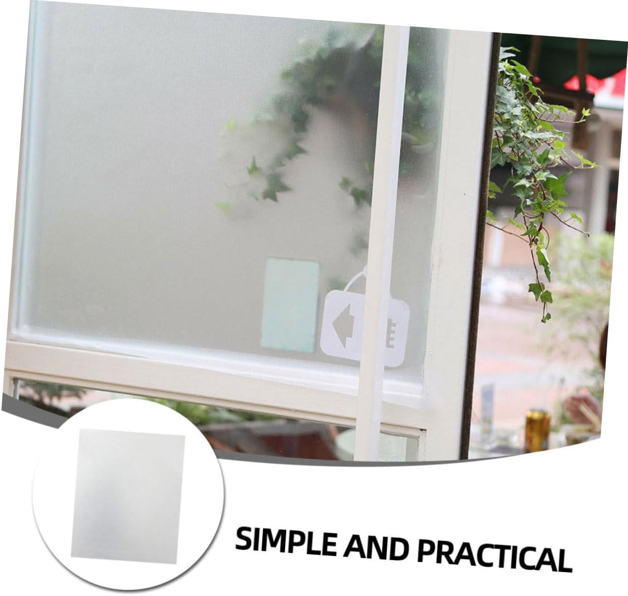 1roll Frosted Window Film for Privacy Glue Peeping Bathroom Glass Sticker Design for Offices Kitchens and Bathrooms Easy to Apply
