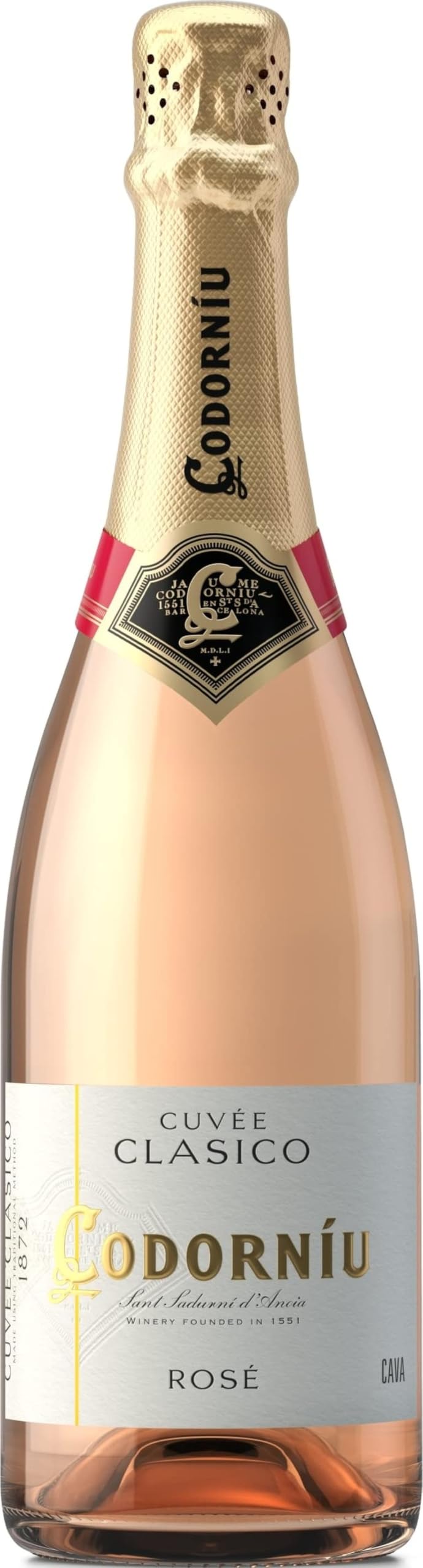 Codorniu Clasico Rose Brut Cava Sparkling Wine 75cl(Packaging may vary)