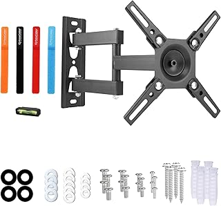 PrimeCables Full Motion TV Wall Mount Bracket for 13-42 inch Flat Screens TVs/Monitors,Wall Mount Corner Bracket with Swivel Articulating Arm,TV Mount with Max VESA 200x200mm and up to 66lbs