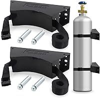 Vista 10 de Soporte para tanque de propano, soporte para cilindro de gas, soporte de pared de cilindro, soporte de cilindro de gas ABS con tornillos y cadena