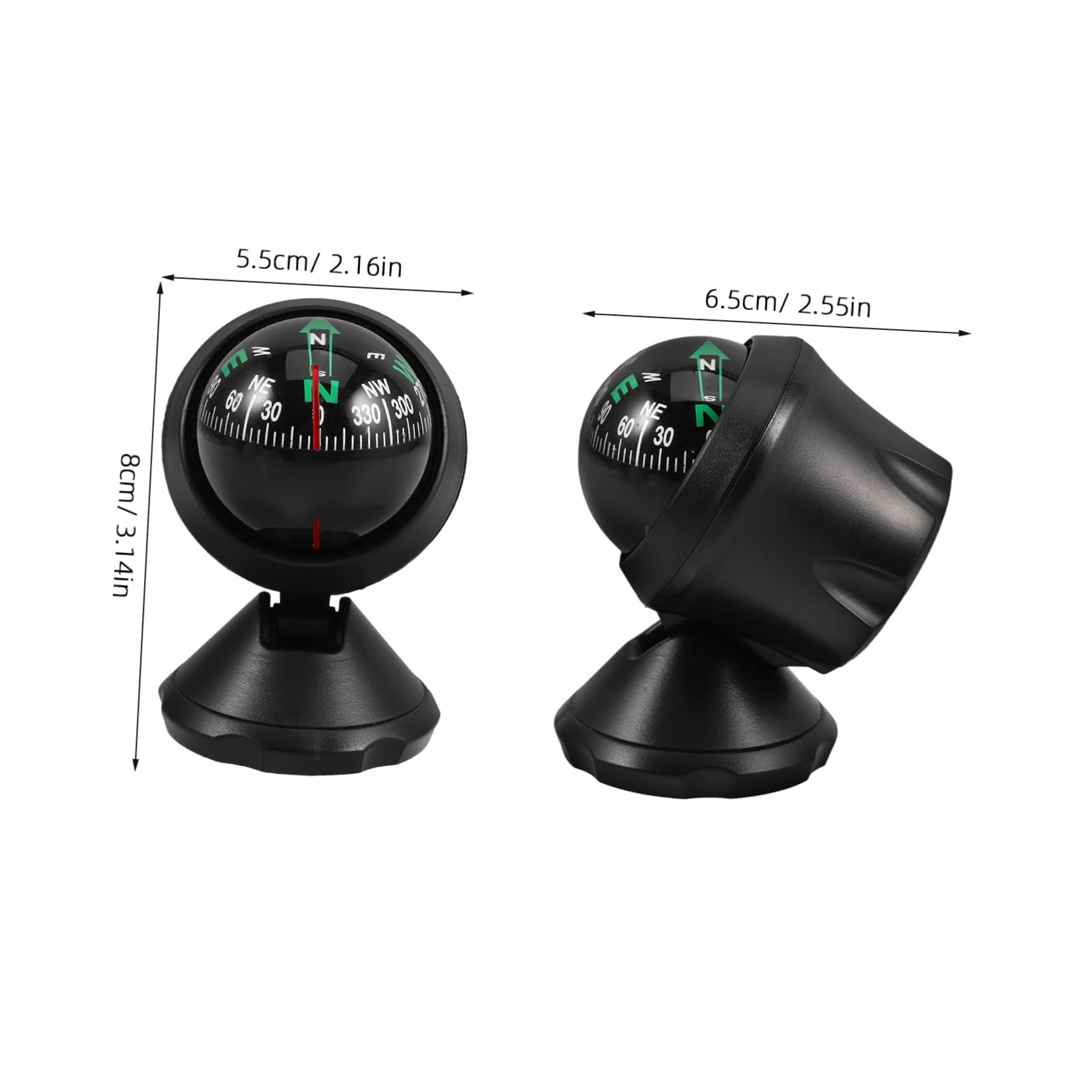 LIFKOME Car Compass Ball for Dashboard Navigation Durable Compass for Vehicle Direction Easy Installation Reliable Outdoor Travel Tool for Camping and Adventure