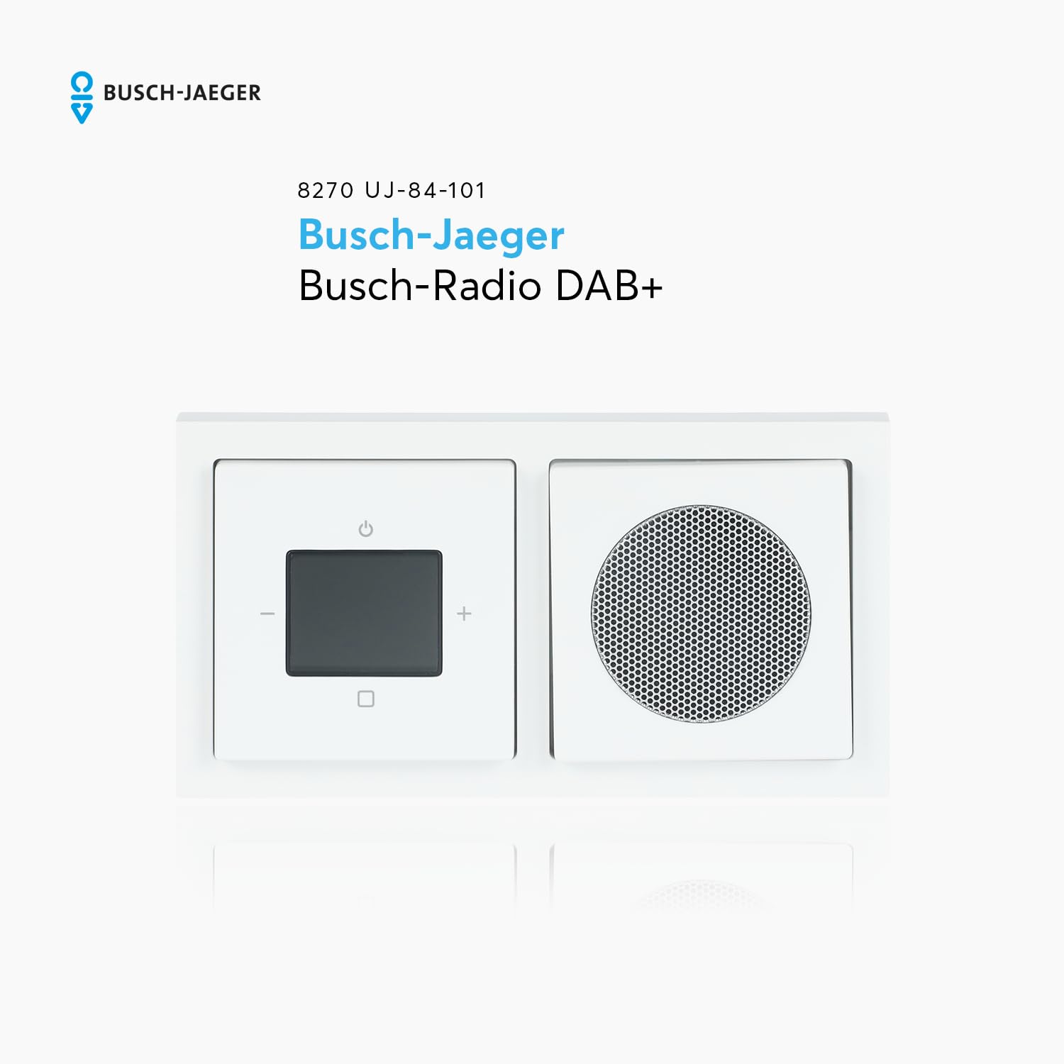 Busch-Jaeger 8270 UJ-84-101 Busch Radio BTconnect Dab+ Kit Complet avec Interface Bluetooth pour la Lecture de Musique Blanc Studio multimédia 2CKA008200A0236
