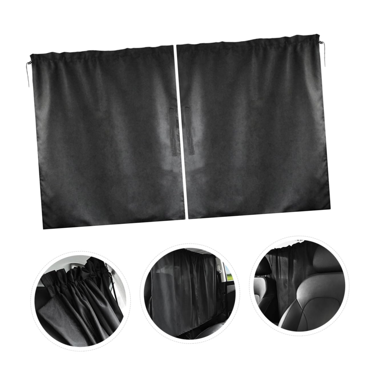 Cabilock 3 Series Parasol De Coche Cortinas Opacas para Autos Tinte Lado Cortinas Camion Car Window Curtain Cortinas De La Ventana del Coche Cortinas De Coche Black 2 Piezas X 3
