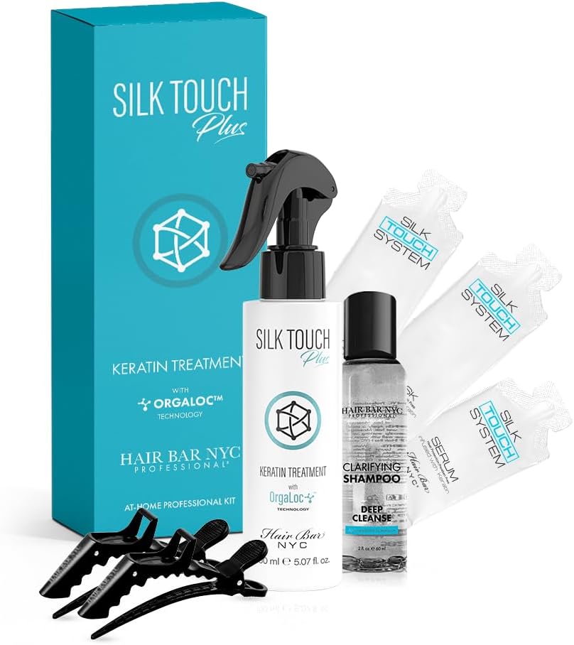 DYI Silk Touch Plus Keratin Smoothing Treatment Home Kit - Vegan & Formaldehydee Free, Made in Italy (For All Hair Types) Up to 2 Applications, Lasts up to 5 months
