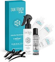 Hair Bar NYC DYI Silk Touch Plus Keratin Smoothing Treatment Home Kit - Vegan & Formaldehydee Free, Made in Italy (For All Hair Types) Up to 2 Applications, Lasts up to 5 months