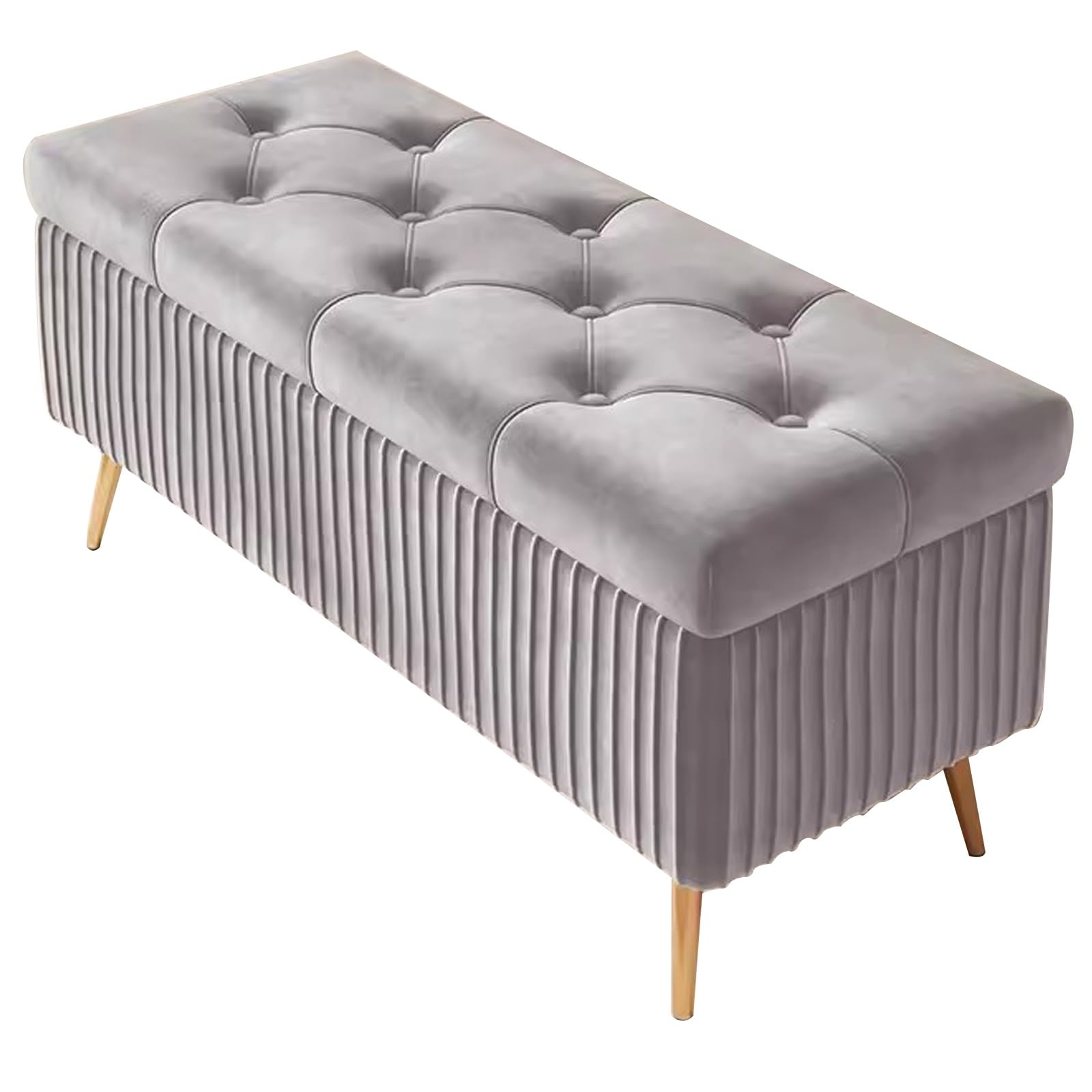 Banc rembourré élégant bout de lit 60 cm au design moderne chic