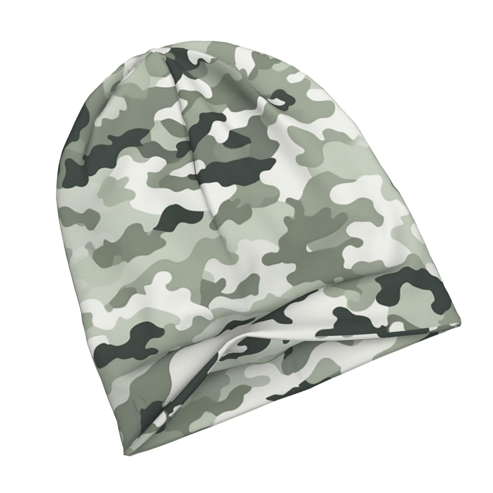 Lktpskqry Unisex Black White Camouflage Beanie Hats For Men Women Knit Winter Hat Warm Ski Stocking Cap Slouchy Beanies Cuffed Skull Cap