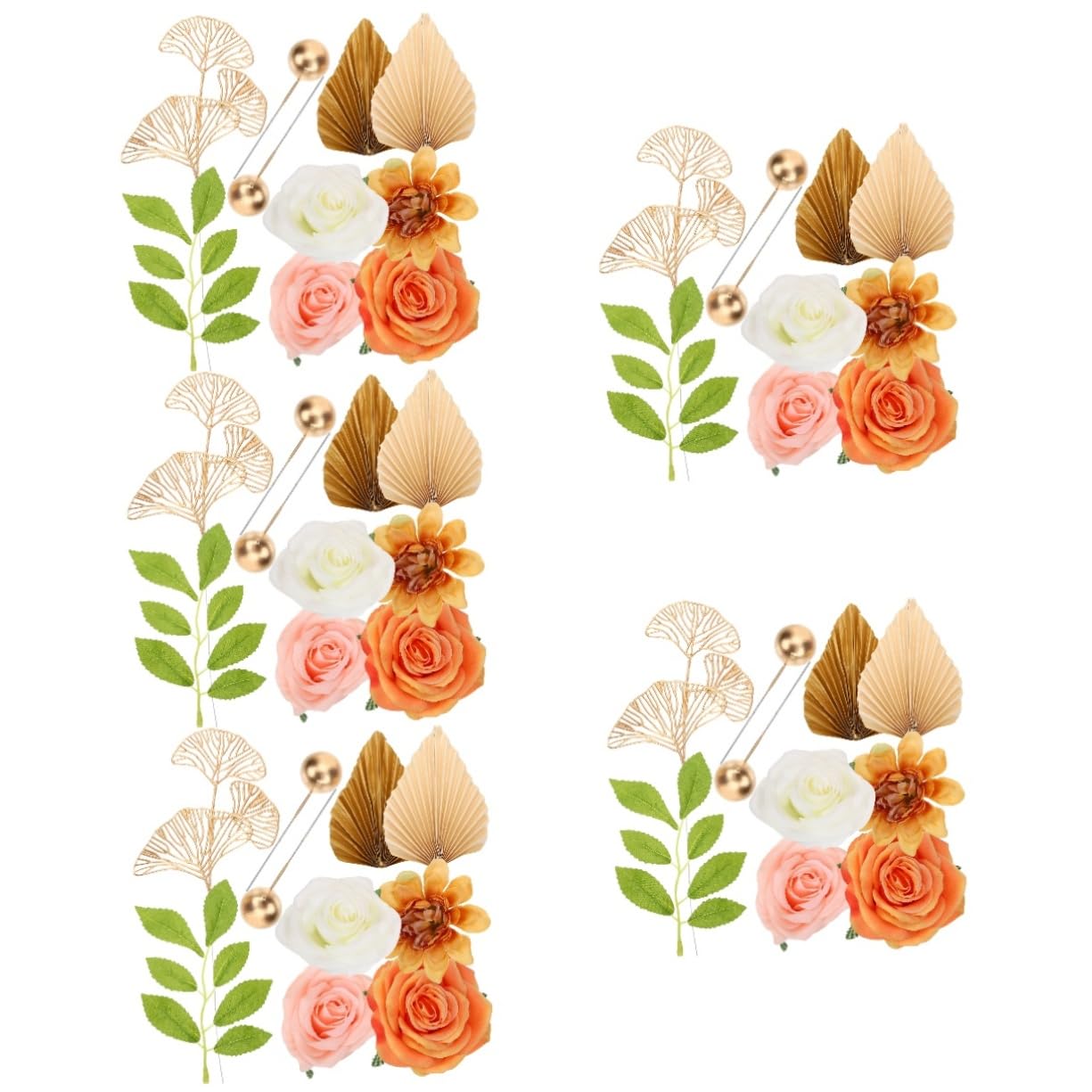 Ciieeo 5 Set Decorazione della Torta Shower Fondente Decorazioni Matrimonio addobbi Matrimonio Arredamento Bohémien Ornamento Ornamenti per Torte Bohémien Trucco Foglia Dolce