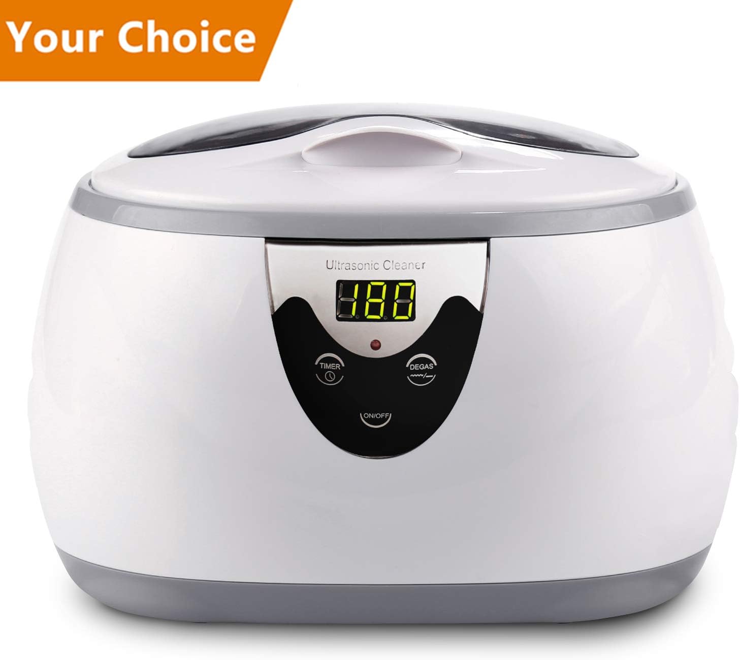 Hopekings ultrasonic Jewelery cleaner professional 600ml 42KHZ High-power Ultrasonic Eyeglass Cleaner Washer 35 Watt with 5 Digital Timer Jewelry Watch Glasses Cleaner Machine