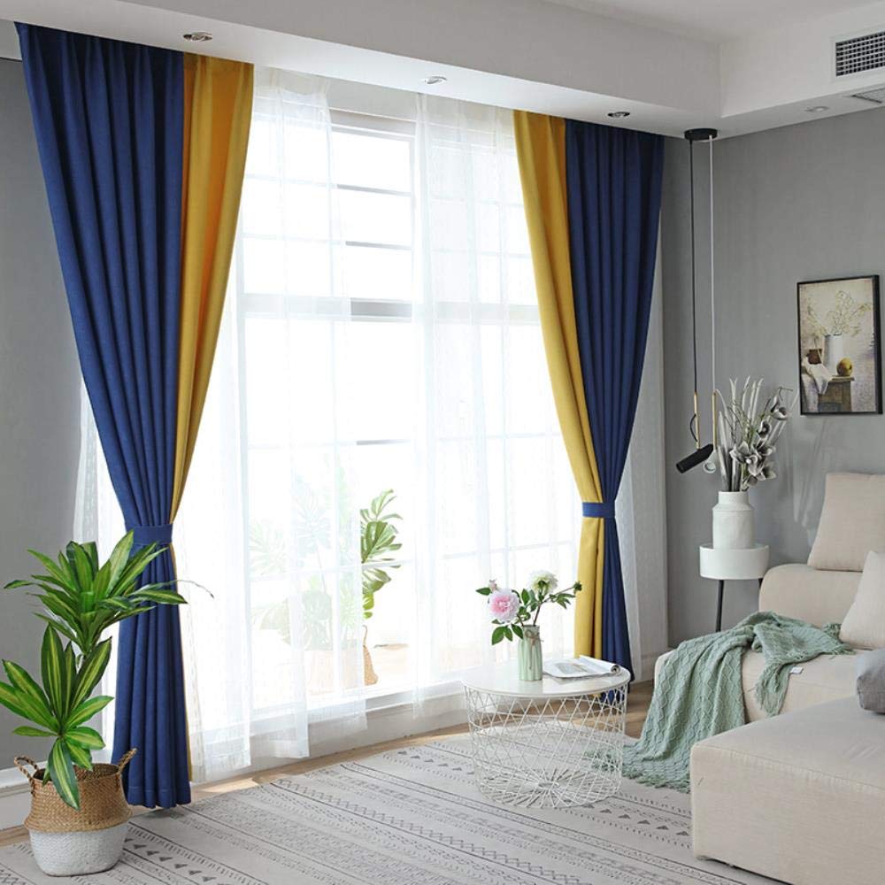 Anpassbarer nordischer Leinenstoff, 20 % Leinen, hohe Nähte, für Wohnzimmer/Schlafzimmer, Dekoration, 300 x 270 cm, Ele Rod Ket ains