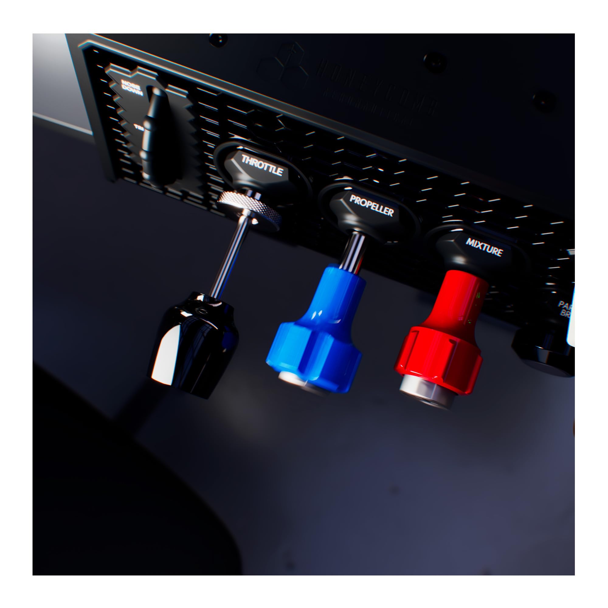 Honeycomb Sierra TPM Modul Flugzeugsteuerung für PC Mac mit Metall-Verniers Trimmrad Flaps Fahrwerk Parkbremse Cessna GA-Flugsimulation