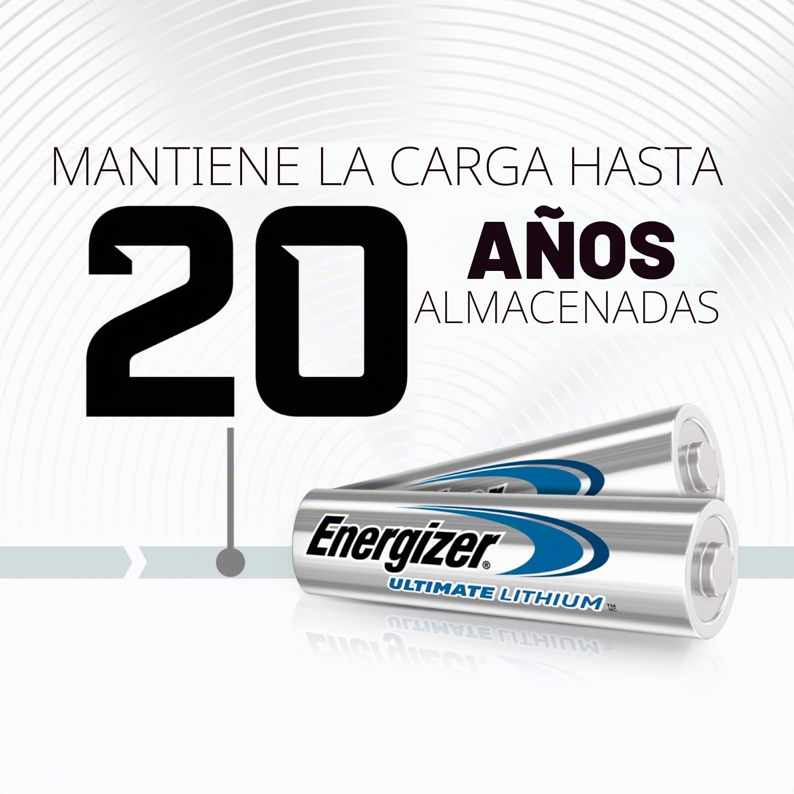 20 pilas Energizer Ultimate Lithium AA - Pilas estilo lápiz de larga duración para dispositivos, linternas, juguetes y cámaras
