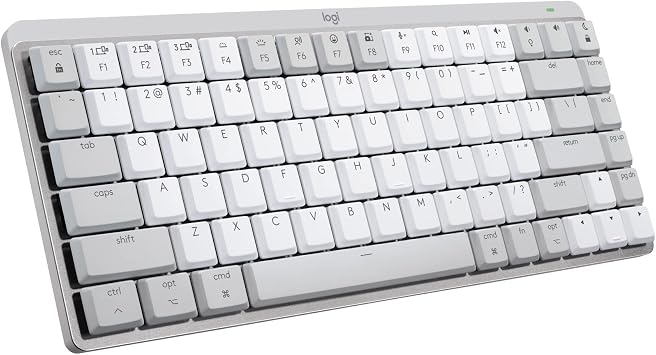 Logitech KX850M MX MECHANICAL MINI for Mac, Minimalist Wireless Mechanical Performance Keyboard, US Layout, Brown Switches, Tactile, Tenkeyless, Quiet Keystroke, Logi Bolt Bluetooth USB-C-C