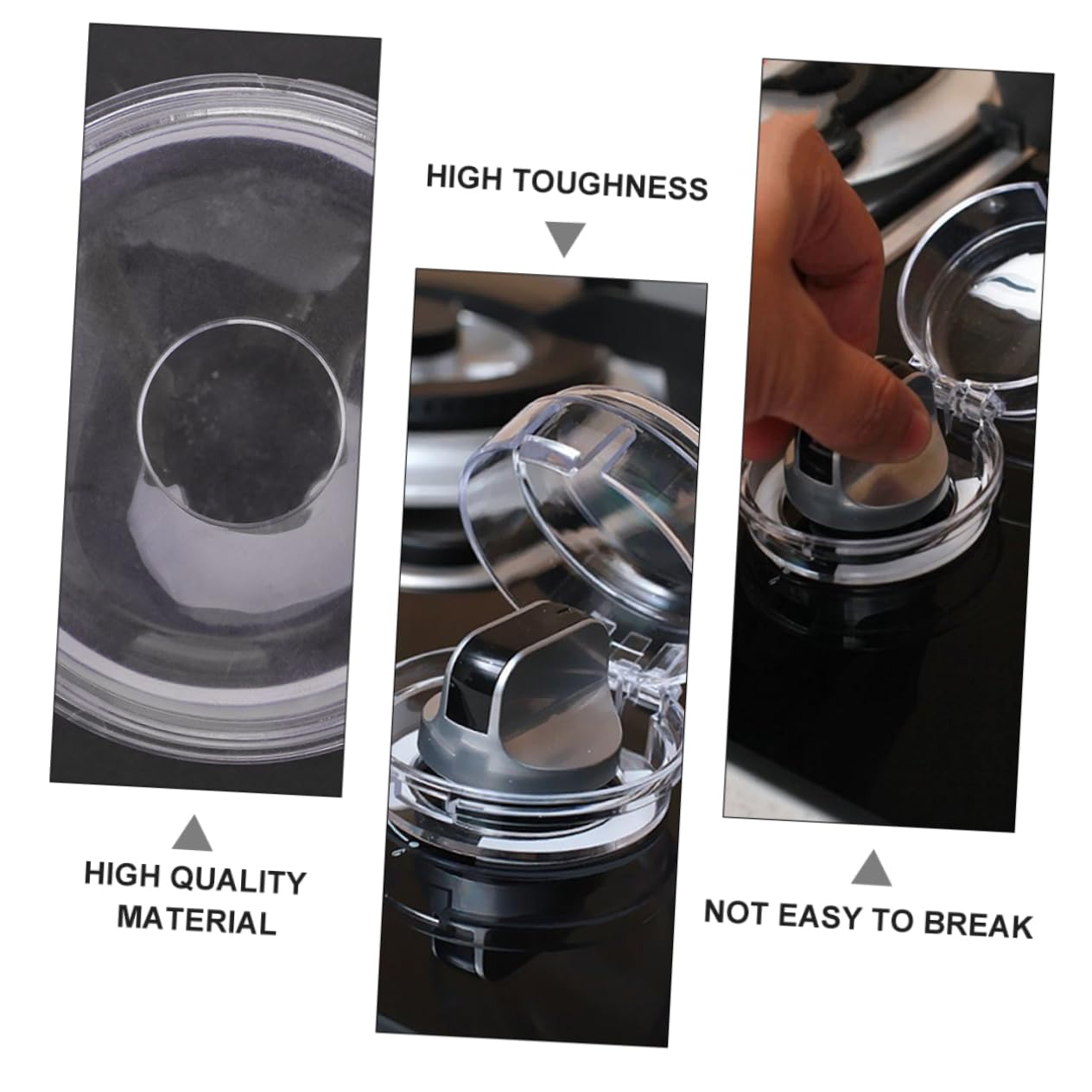 CIMAXIC Oven Lock Child Safety Covers 12 Pack Stove Knob Protectors Heat Resistant Kitchen Accessory