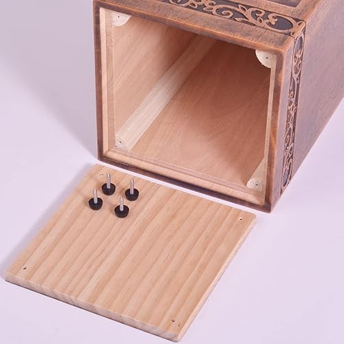 Miniatura 4 de KIMNAG Urna de cremación de madera para cenizas de madera humanas, caja decorativa, urnas funerarias para adultos, hombres y mujeres, con bolsa de