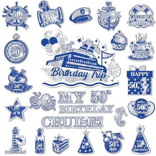Imanes decorativos para puerta cumpleaños 50