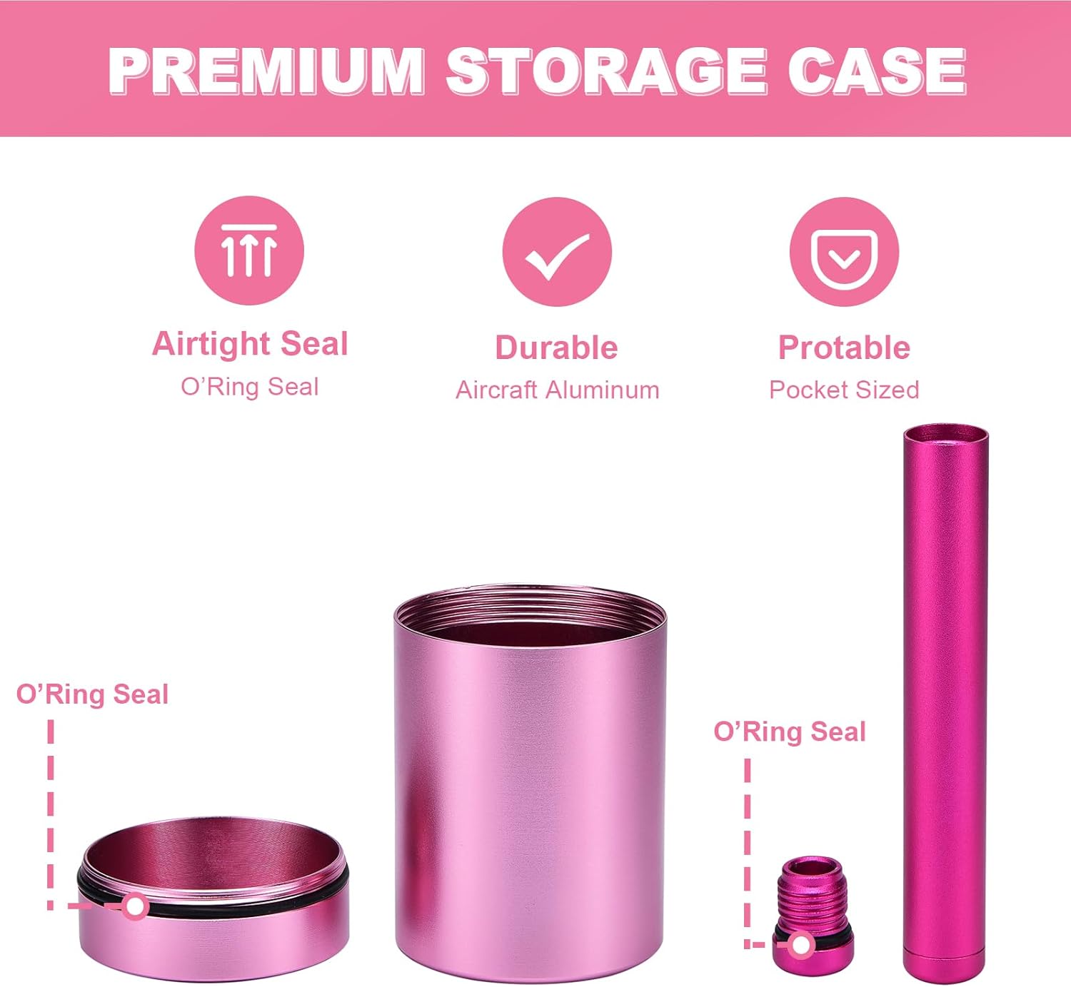 Smell Proof Bag with Combination Lock and 10 Accessories, Travel Medicine Odorless Storage Lock Box Case Container, Unique Design, Ideal Gift for Women, Pink