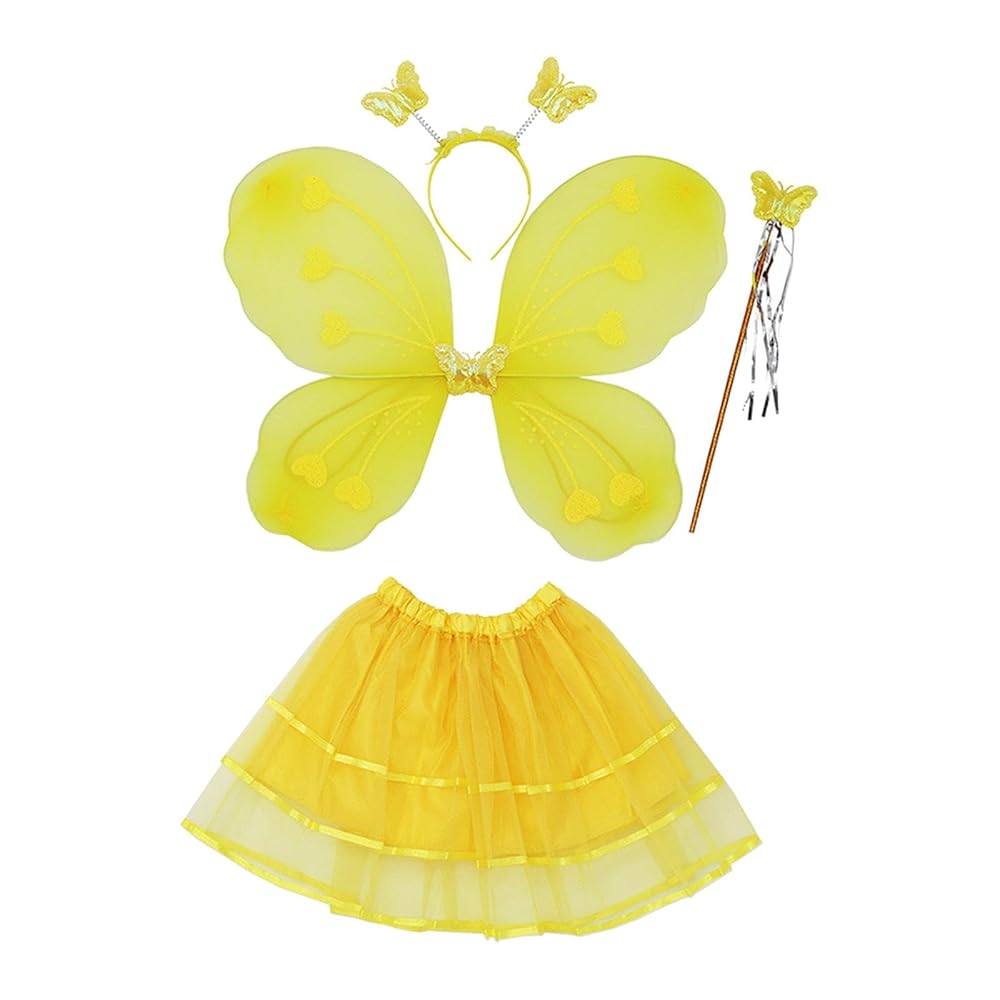 蝶々 羽 フェアリー 妖精 子供大人 クリスマス コスプレ 3点 グリーン 黄緑 蝶々 羽 フェアリー 妖精 子供大人 クリスマス コスプレ 3点 グリーン