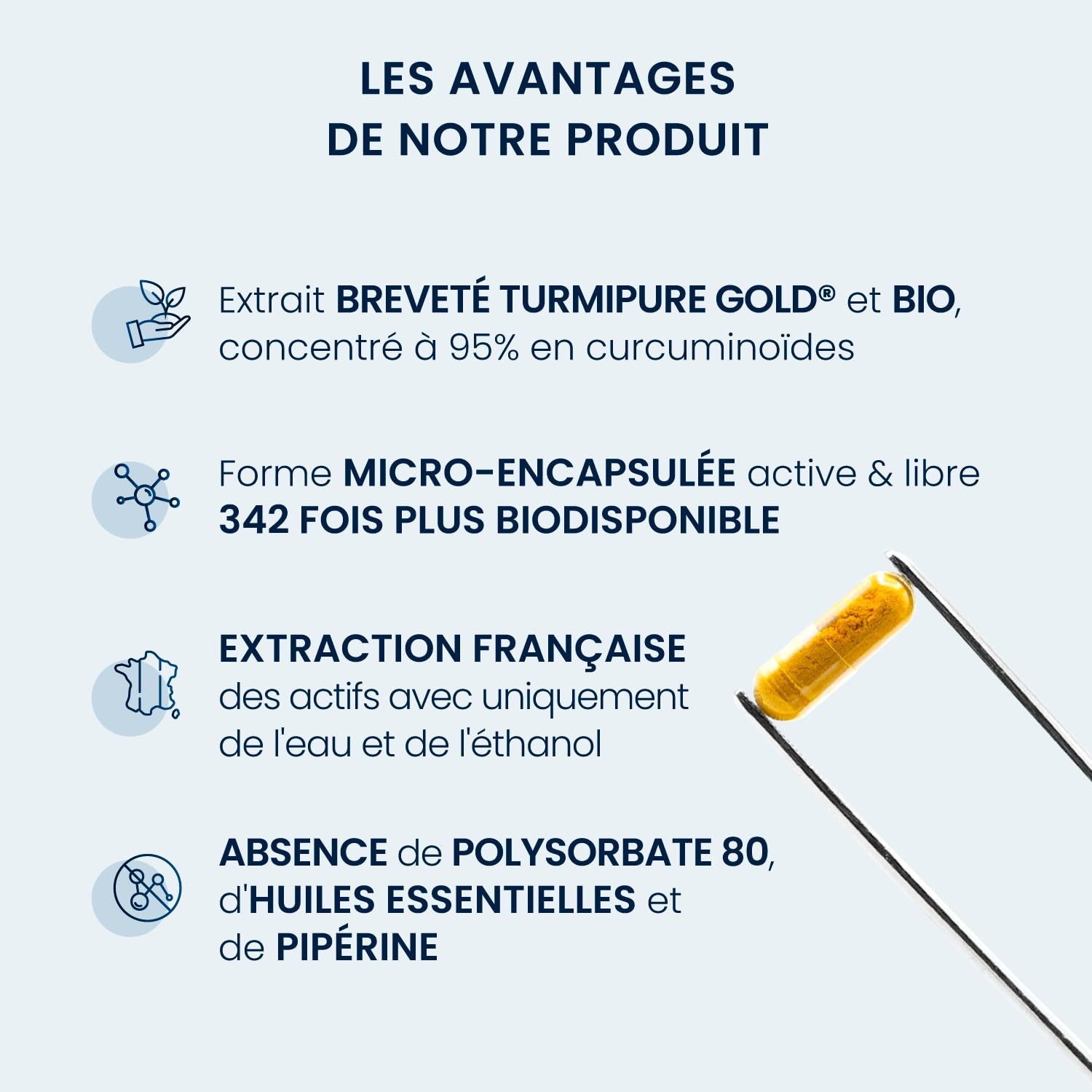Curcumine BIO Optimisée qualité TurmiPure Gold® - 95% Curcuminoïdes - Articulations Circulation - 340 fois plus Biodisponible - 30 Gélules Vegan Fabriqué France - Dynveo